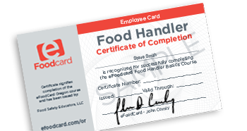 Oregon Food Handlers Card Online | eFoodcard
