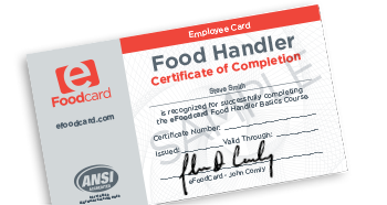 Texas Food Handlers Card eFoodcard